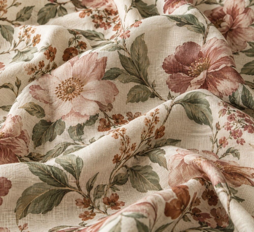 Printed fabrics material detail