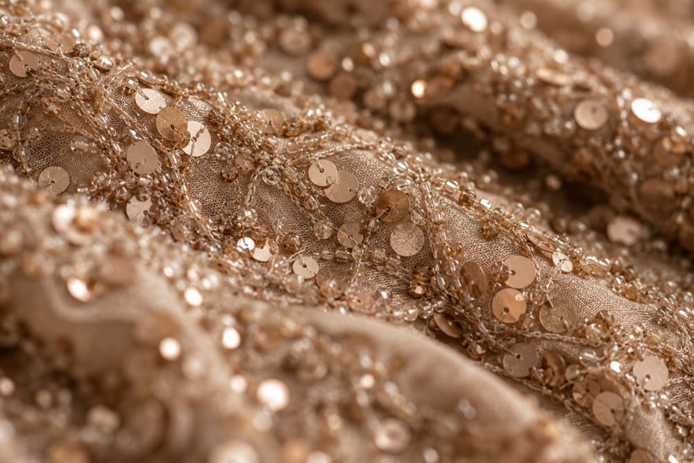 Sequins & beading material detail