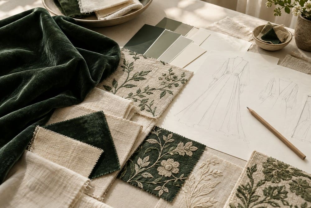 Share your brief — illustrative worktable scene